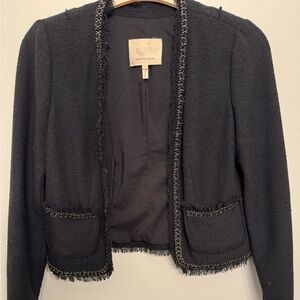 Rebecca Taylor Black Textured Blazer